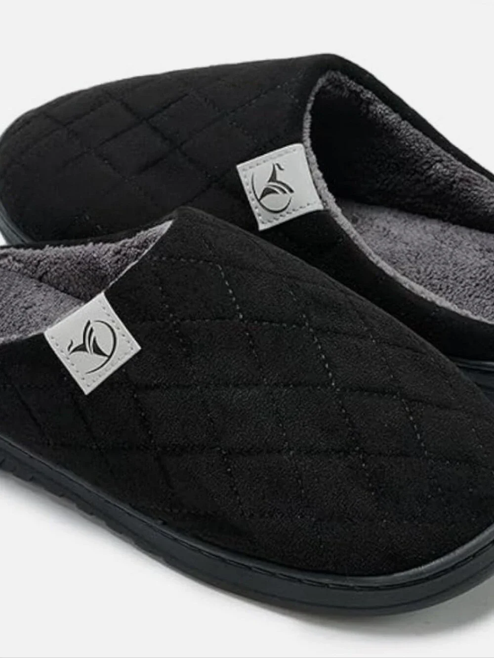 NEW Mens Black Slippers